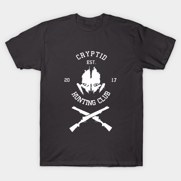 Cryptid Hunting Club (White) T-Shirt by Nguyen013